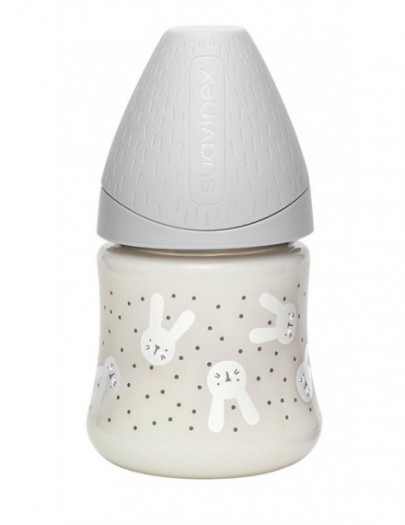 SUAVINEX ZUIGFLES 150ML GRAY RABBITS